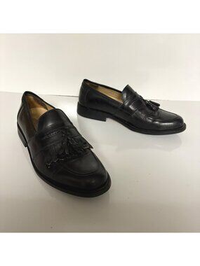 Johnston & Murphy Black Leather Loafer Mens Size 10.5M Signature Series Shoes